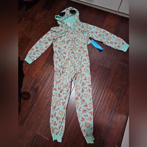 Disney Mint Green Gingerbread Kids Footie